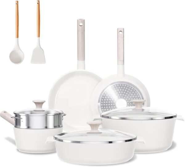 #AD ✄—50 percent off --✄
JEETEE Pots and Pans Set-16pcs Ceramic Cookware Kitchen Sets
Use code 50H38HM9
