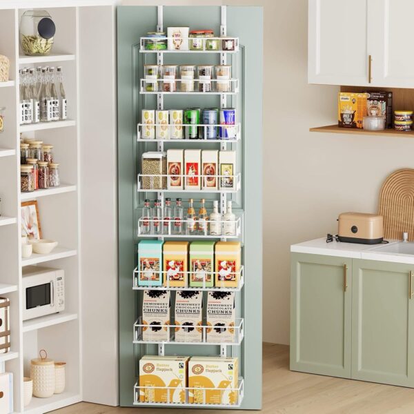 #AD 40% off after code: 40YIA9O4

White 8-Tier Over The Door Pantry Organize