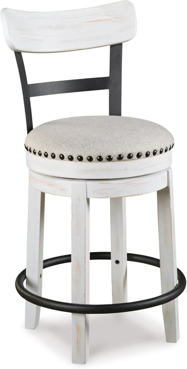 24.5" Modern Swivel Counter Height Barstool, Whitewash

(56% Savings!)
